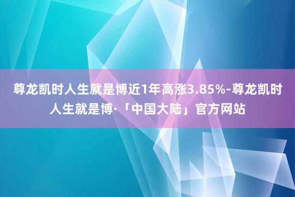 尊龙凯时人生就是博近1年高涨3.85%-尊龙凯时人生就是博·「中国大陆」官方网站
