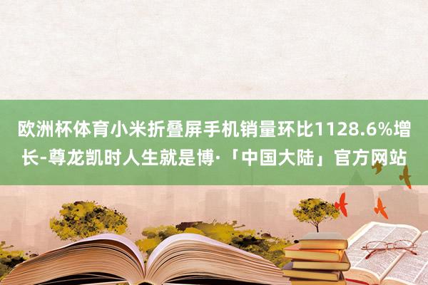欧洲杯体育小米折叠屏手机销量环比1128.6%增长-尊龙凯时人生就是博·「中国大陆」官方网站