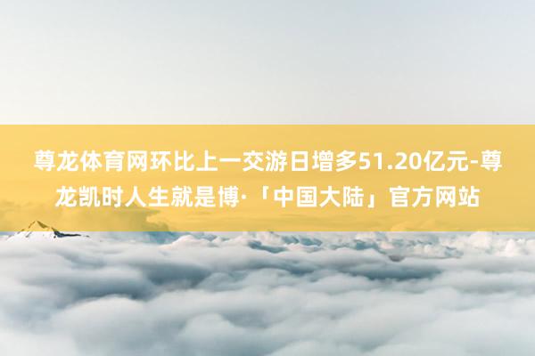 尊龙体育网环比上一交游日增多51.20亿元-尊龙凯时人生就是博·「中国大陆」官方网站
