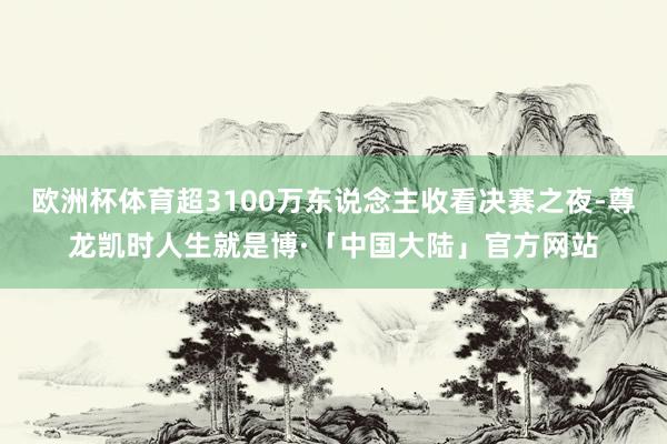 欧洲杯体育超3100万东说念主收看决赛之夜-尊龙凯时人生就是博·「中国大陆」官方网站