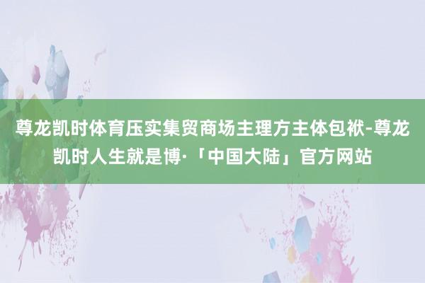 尊龙凯时体育压实集贸商场主理方主体包袱-尊龙凯时人生就是博·「中国大陆」官方网站
