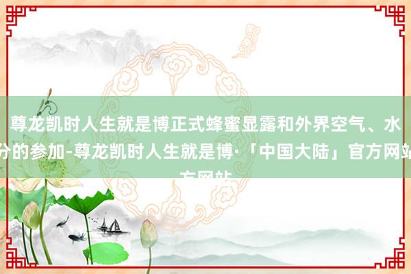 尊龙凯时人生就是博正式蜂蜜显露和外界空气、水分的参加-尊龙凯时人生就是博·「中国大陆」官方网站