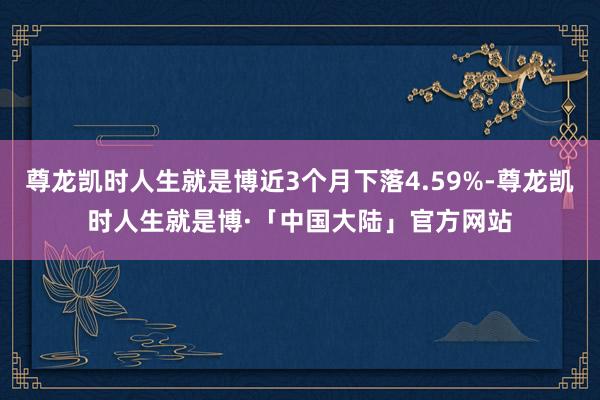 尊龙凯时人生就是博近3个月下落4.59%-尊龙凯时人生就是博·「中国大陆」官方网站