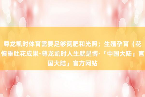 尊龙凯时体育需要足够氮肥和光照；生殖孕育（花芽）：慎重吐花成果-尊龙凯时人生就是博·「中国大陆」官方网站