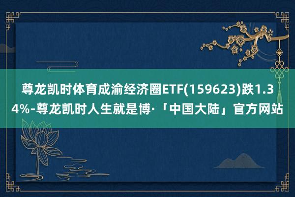 尊龙凯时体育成渝经济圈ETF(159623)跌1.34%-尊龙凯时人生就是博·「中国大陆」官方网站