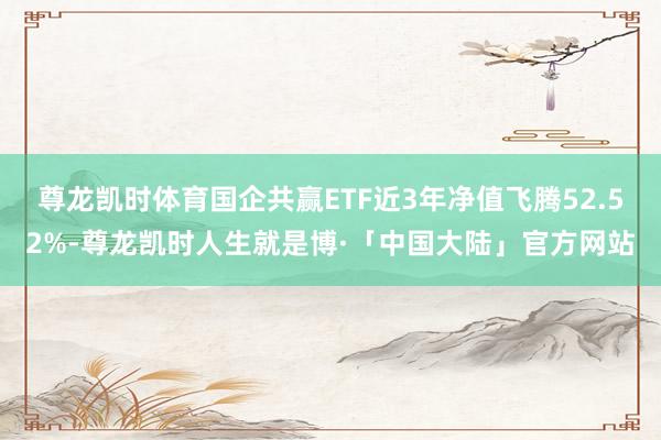 尊龙凯时体育国企共赢ETF近3年净值飞腾52.52%-尊龙凯时人生就是博·「中国大陆」官方网站