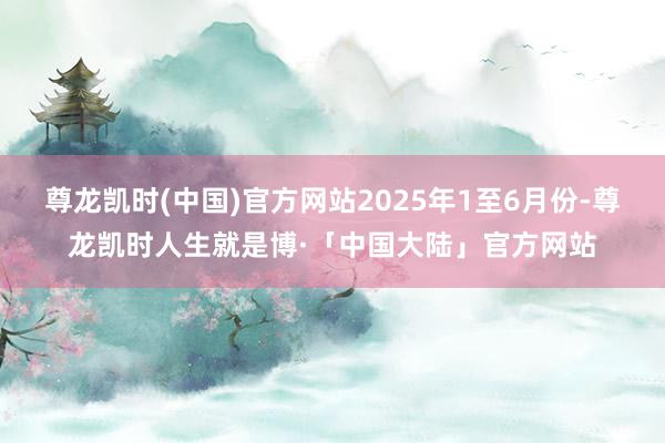尊龙凯时(中国)官方网站2025年1至6月份-尊龙凯时人生就是博·「中国大陆」官方网站