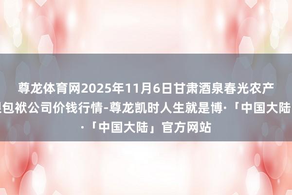 尊龙体育网2025年11月6日甘肃酒泉春光农产物阛阓有限包袱公司价钱行情-尊龙凯时人生就是博·「中国大陆」官方网站