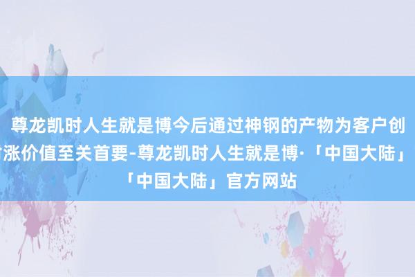 尊龙凯时人生就是博今后通过神钢的产物为客户创造新的附涨价值至关首要-尊龙凯时人生就是博·「中国大陆」官方网站